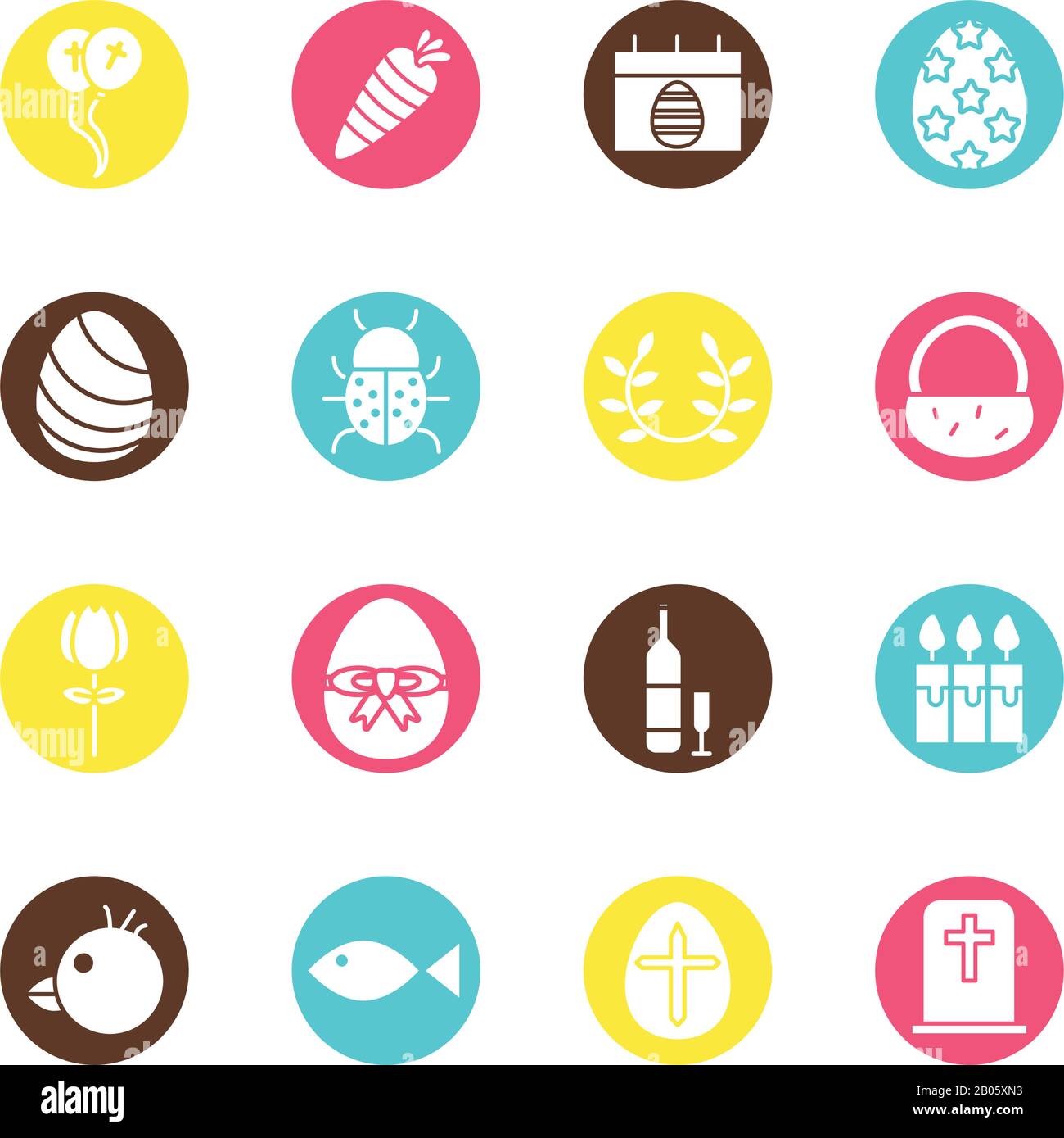 bundle of easter set block icons Stock Vector Image & Art - Alamy