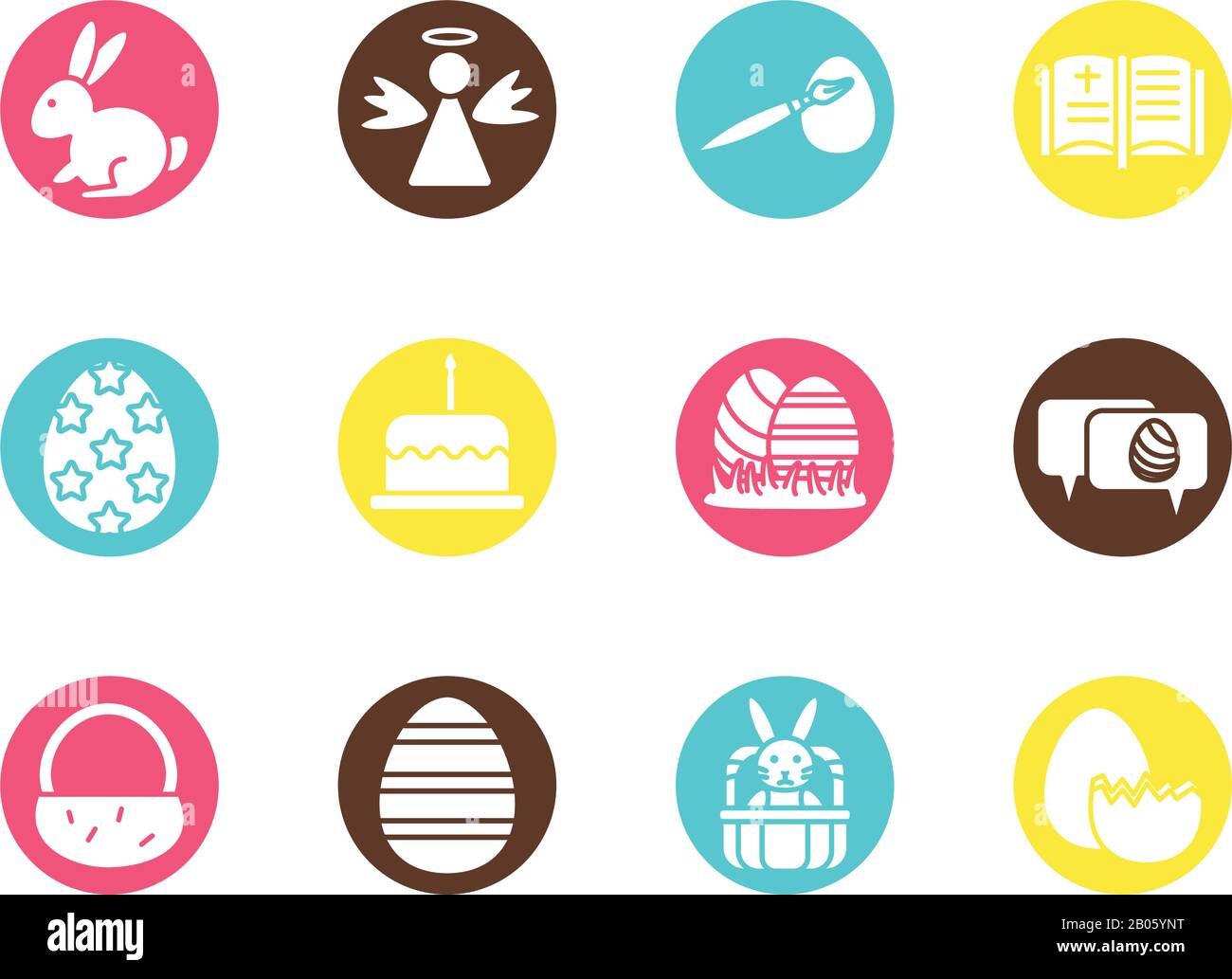 bundle of easter set block icons Stock Vector Image & Art - Alamy