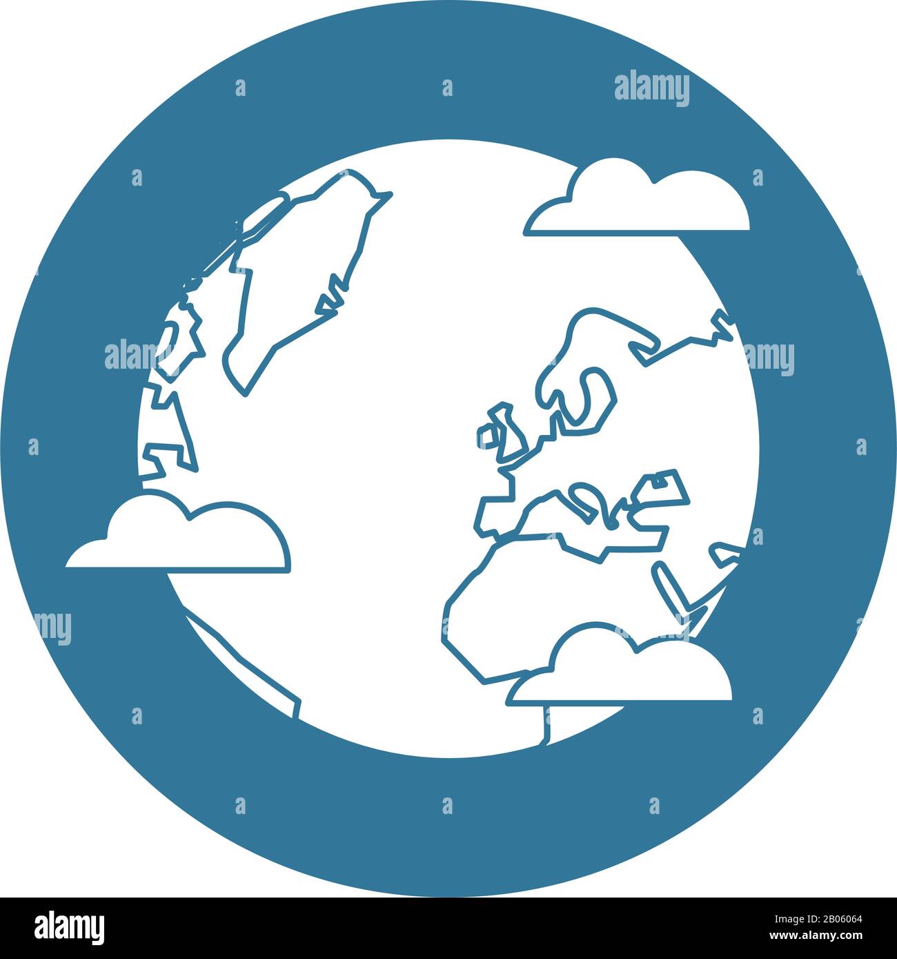 world planet earth with clouds Stock Vector Image & Art - Alamy