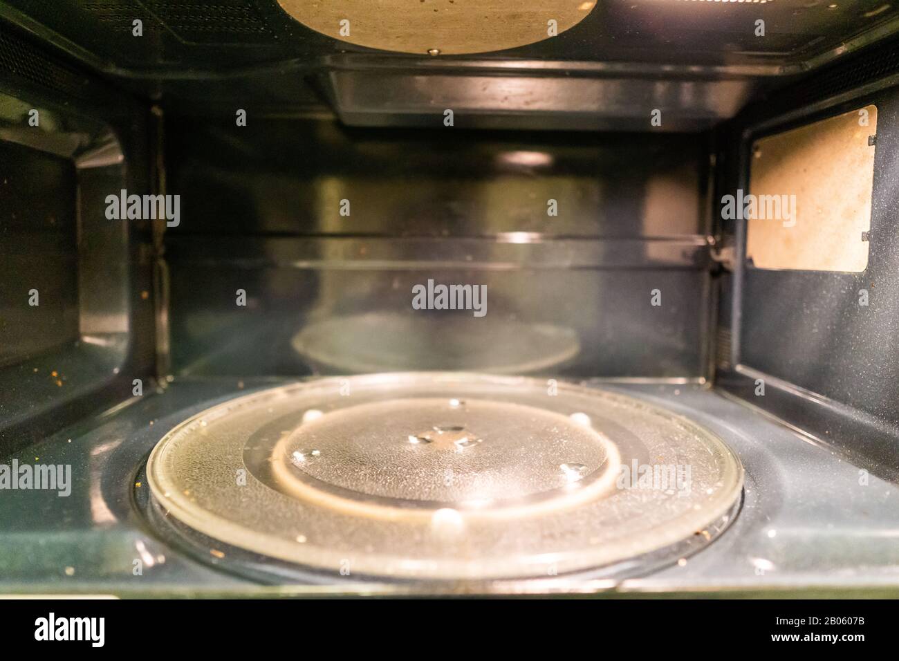 The inside of a microwave Stock Photo - Alamy