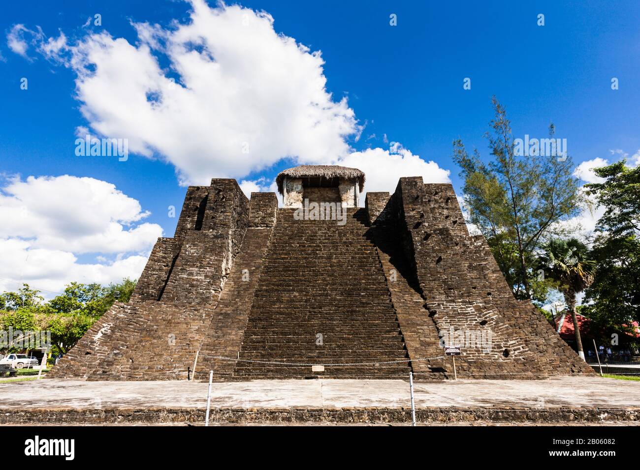 Castillo de Teayo,  Mesoamerican pyramid, Mayan Ruins, Veracruz, Mexico, Central America Stock Photo