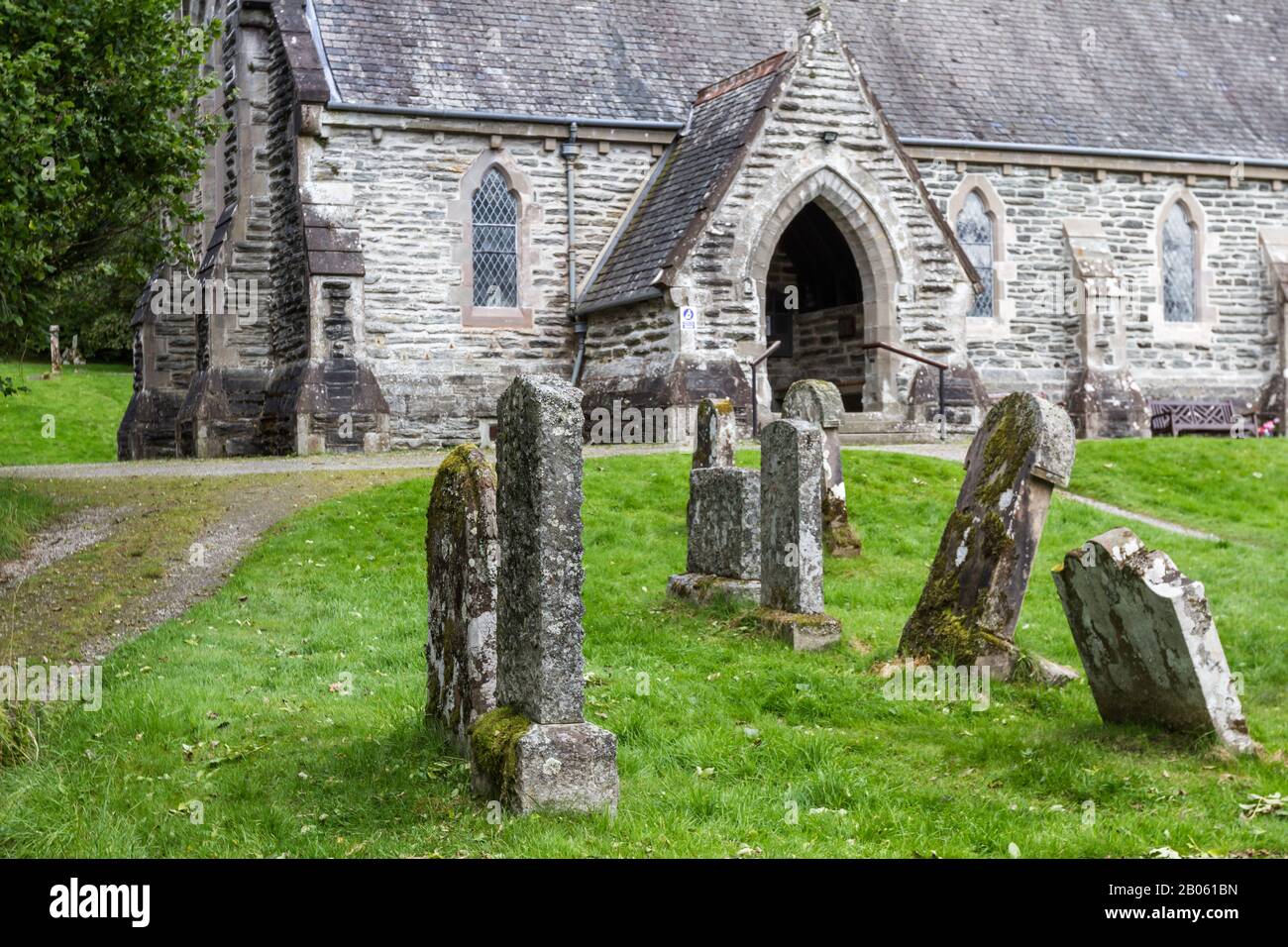 Balquhidder, Scotland  - September 17 2019: Balquhidder Church and cemetery in the Scottish Highlands, UK September 17, 2019 Stock Photo