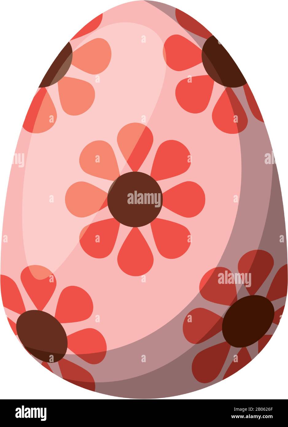 easter egg painted with flowers flat style Stock Vector Image & Art - Alamy