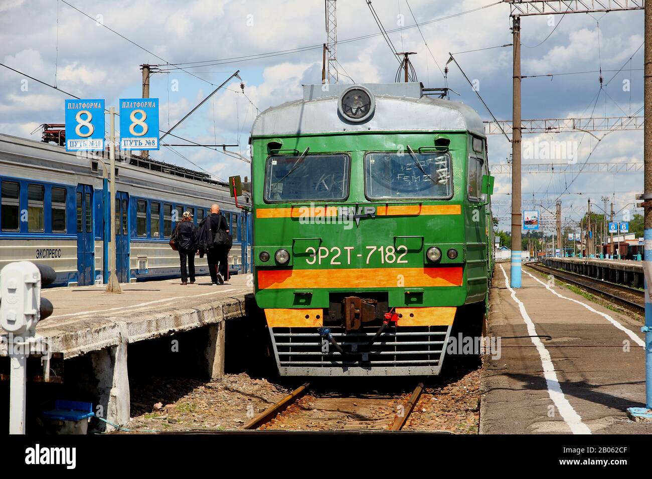 Kaluga, Russia - 1 Jun 2012: The train in Kaluga, Russia Stock Photo