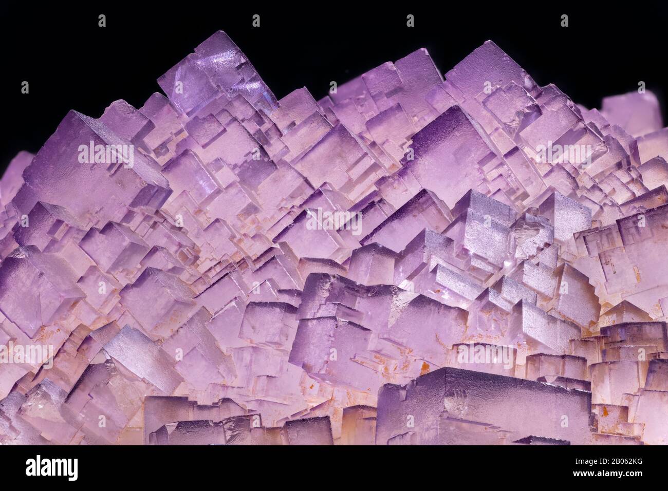 Fluorite Crystals, also Fluorspar Stock Photo