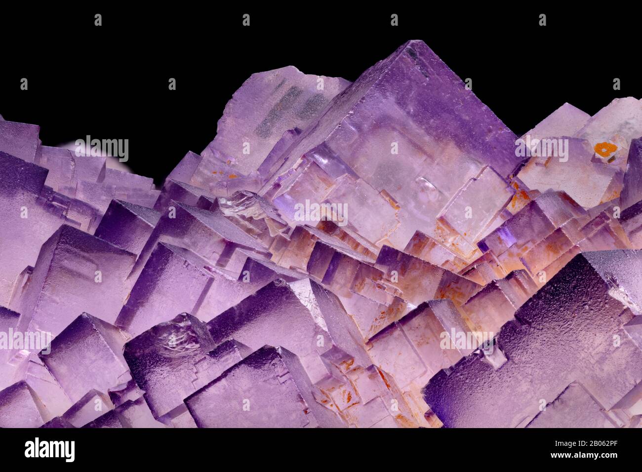 Fluorite Crystals, also Fluorspar Stock Photo
