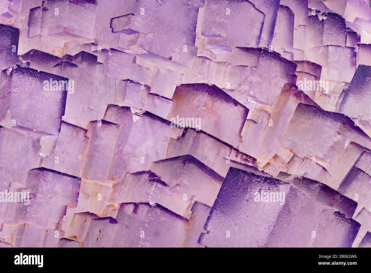 Fluorite Crystals, also Fluorspar Stock Photo