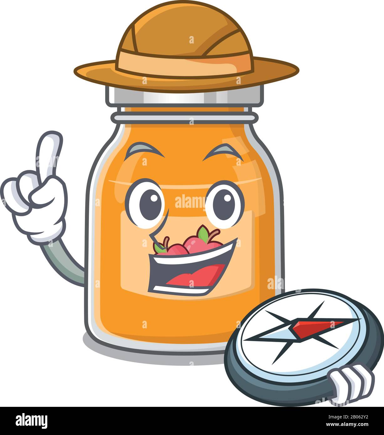 Apple jam experienced Explorer using a compass Stock Vector Image & Art ...