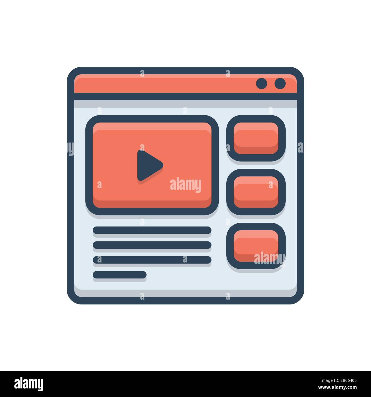 Illustration for youtube Stock Vector