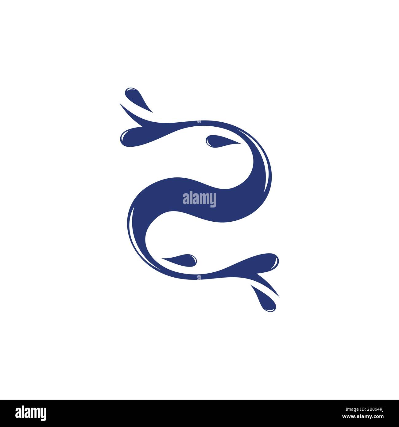 curves motion water splash design logo vector Stock Vector