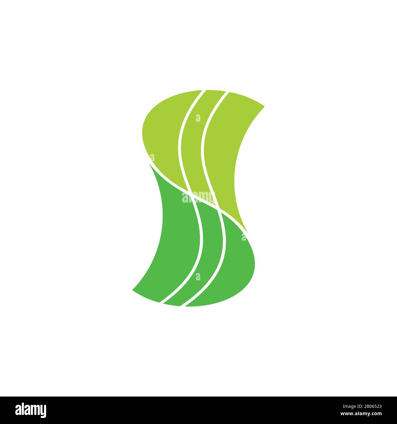 abstract letter s linked green leaf logo Stock Vector Image & Art - Alamy