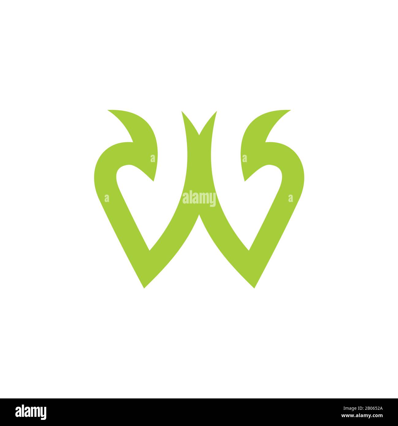 abstract letter w curves simple logo vector Stock Vector Image & Art ...