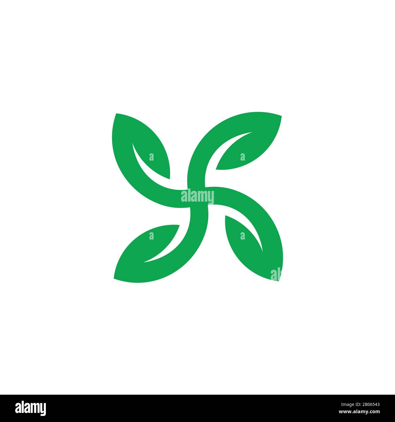 square geometric green leaf circle logo vector Stock Vector Image & Art ...
