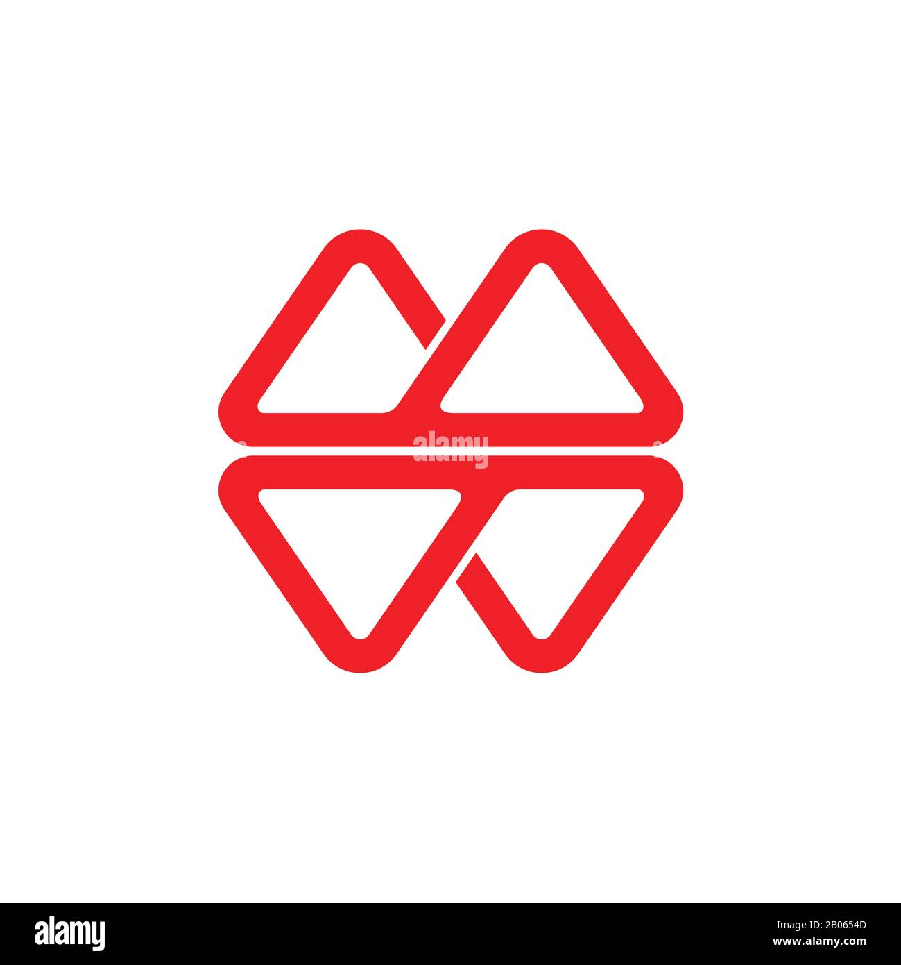 abstract letter mw geometric triangle line logo Stock Vector
