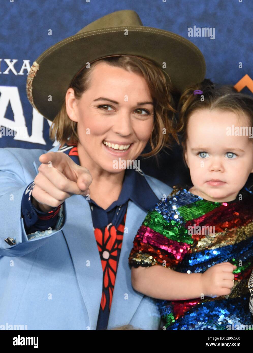 Hollywood, California, USA 18th February 2020 Singer/songwriter Brandi Carlile and daughter Elijah attend Disney Pixar 'Onward' World Premiere on February 18, 2020 at the El Capitan Theatre in Hollywood, California, USA. Photo by Barry King/Alamy Live News Stock Photo