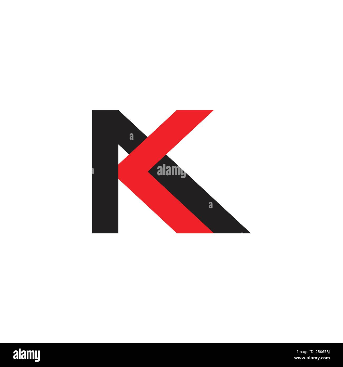 letter ak colorful geometric design logo vector Stock Vector
