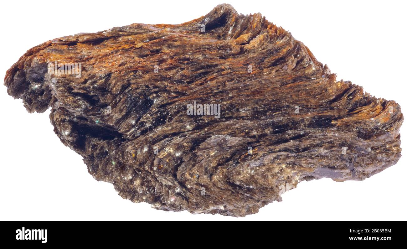 Carpholite, Montauban, Quebec Carpholite is a manganese silicate mineral. Stock Photo