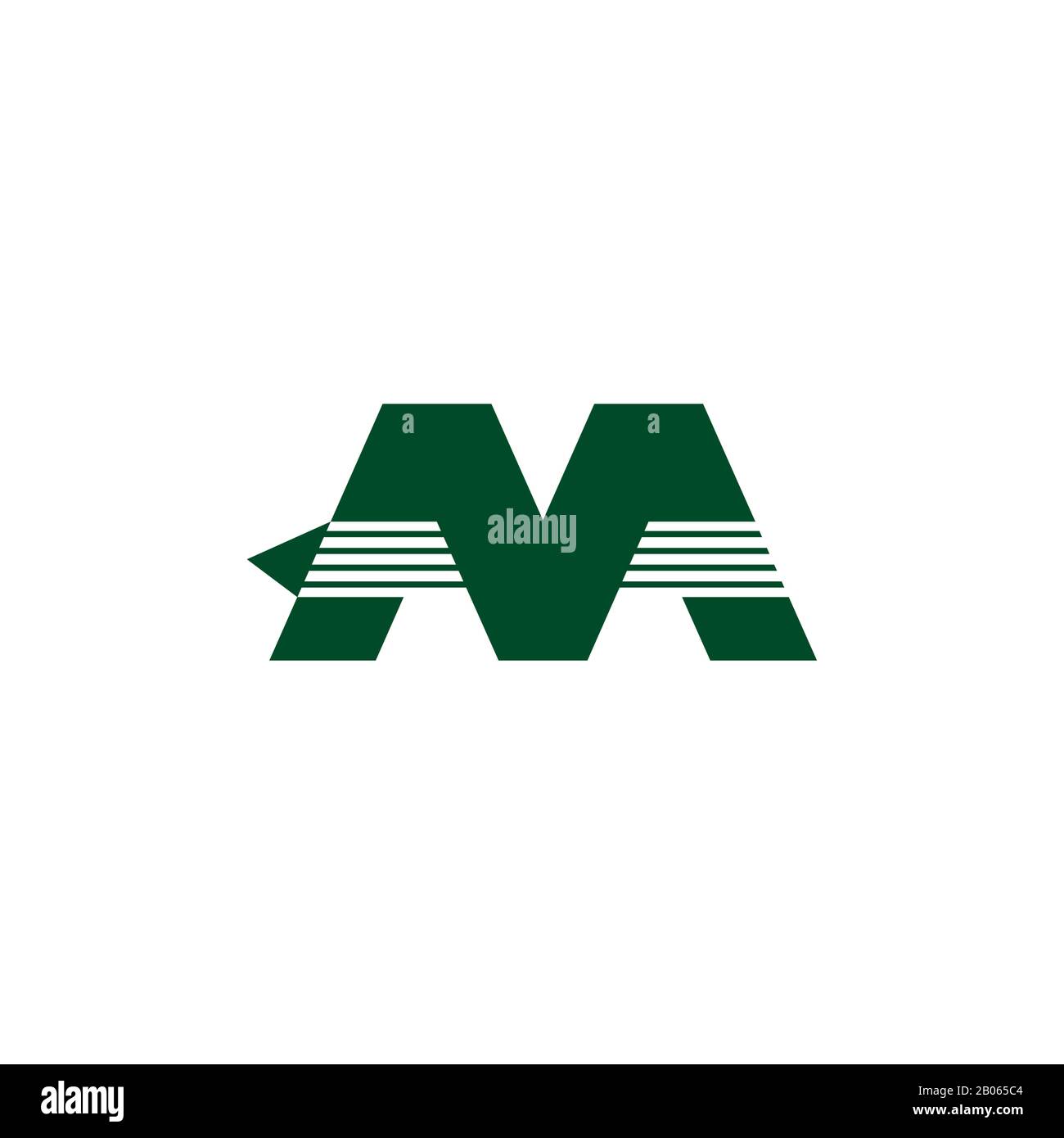 letter m stripes fast arrow geometric logo vector Stock Vector Image ...