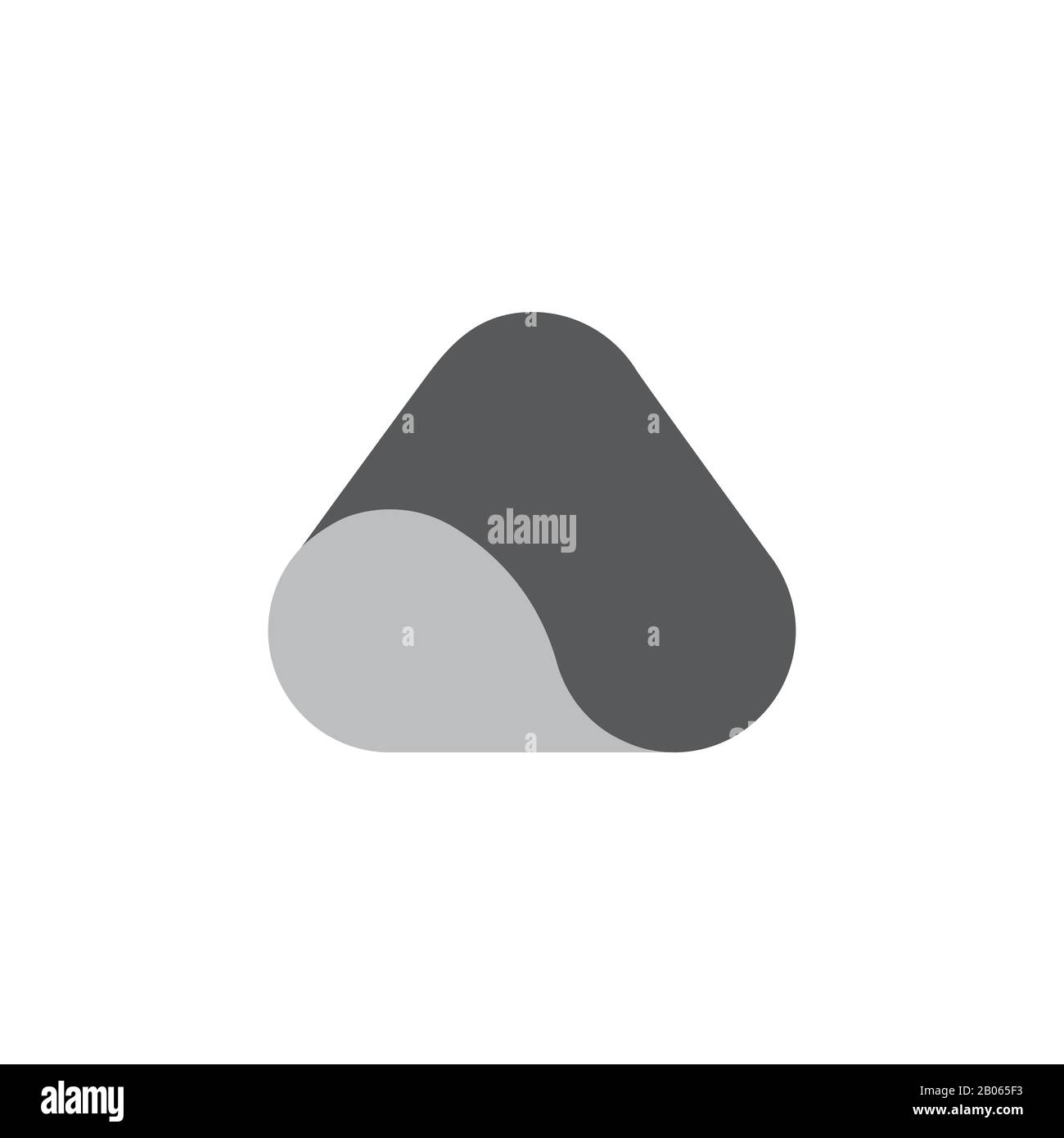 triangle curves 3d abstract logo vector Stock Vector