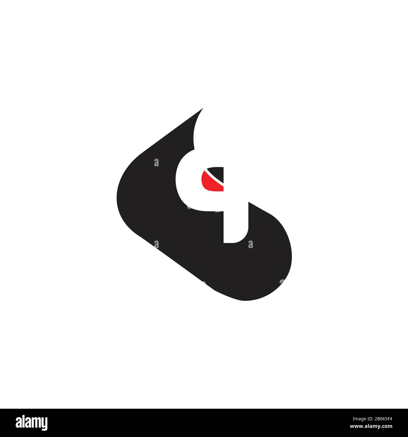 letter q abstract negative space design symbol logo vector Stock Vector ...