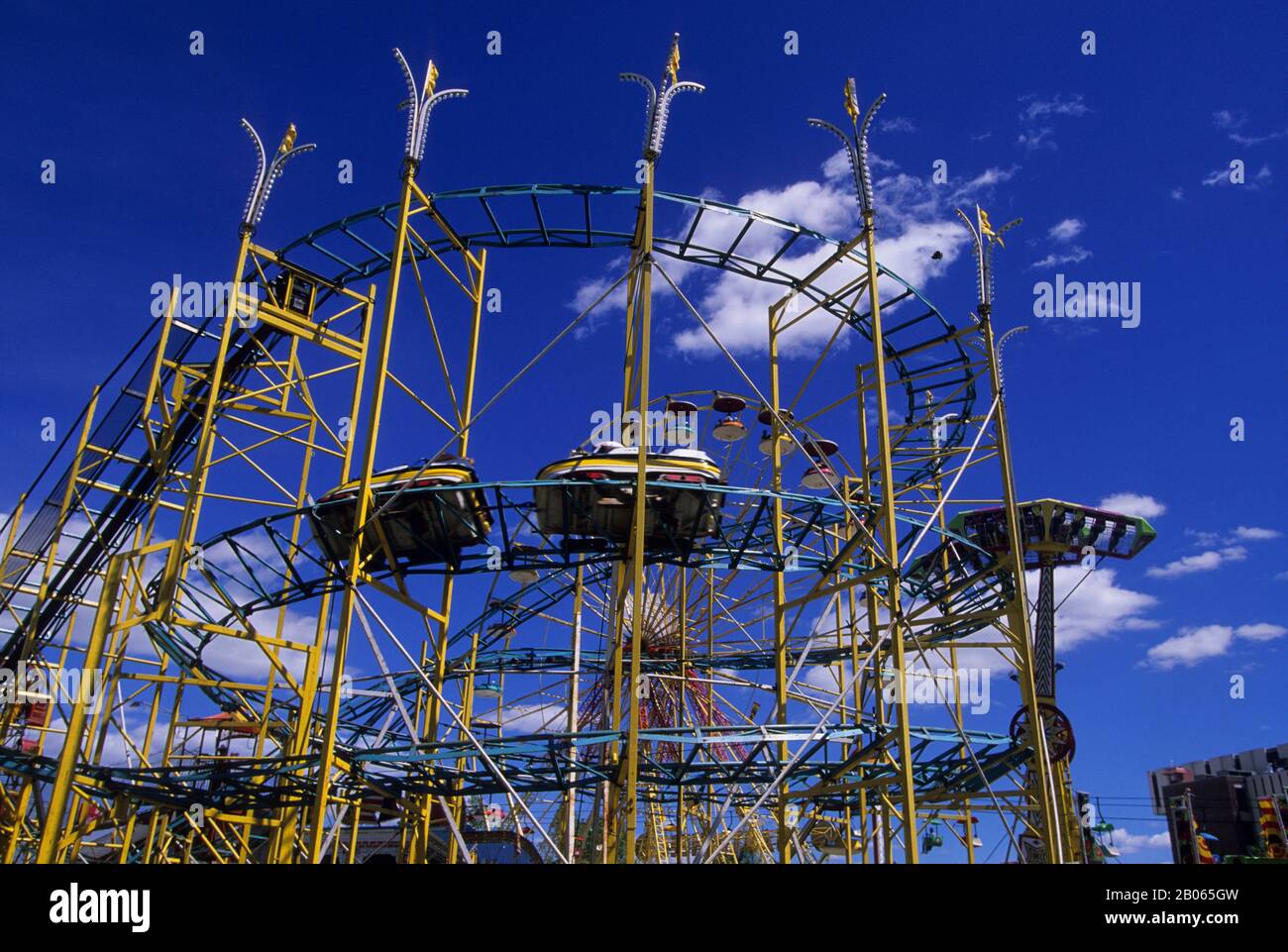 CANADA, ALBERTA, CALGARY, CALGARY STAMPEDE PARK, ROLLERCOASTER Stock Photo