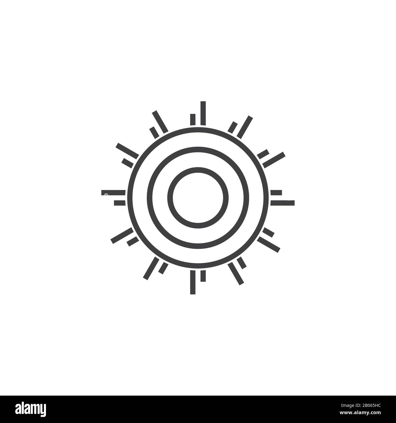 sun rays lines art geometric swirl logo vector Stock Vector