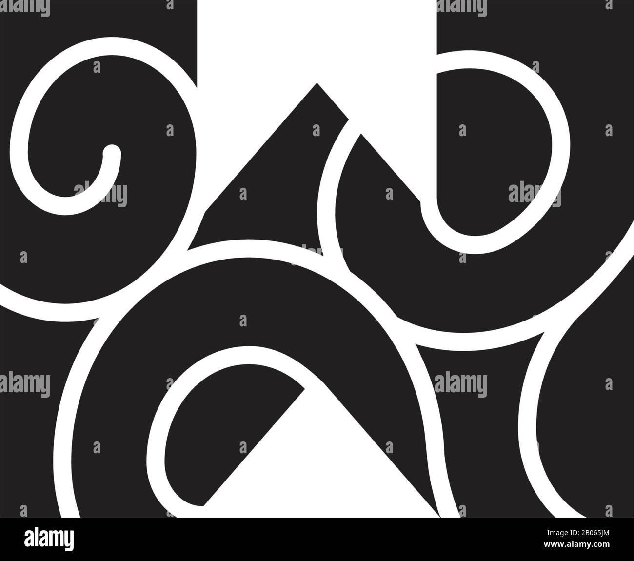 letter w curves mosaic symbol logo vector Stock Vector Image & Art - Alamy