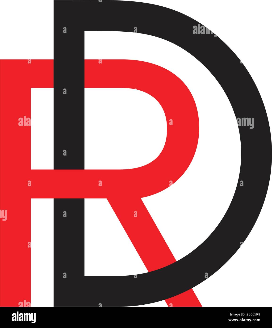 letter rd linked line colorful design vector Stock Vector Image & Art ...