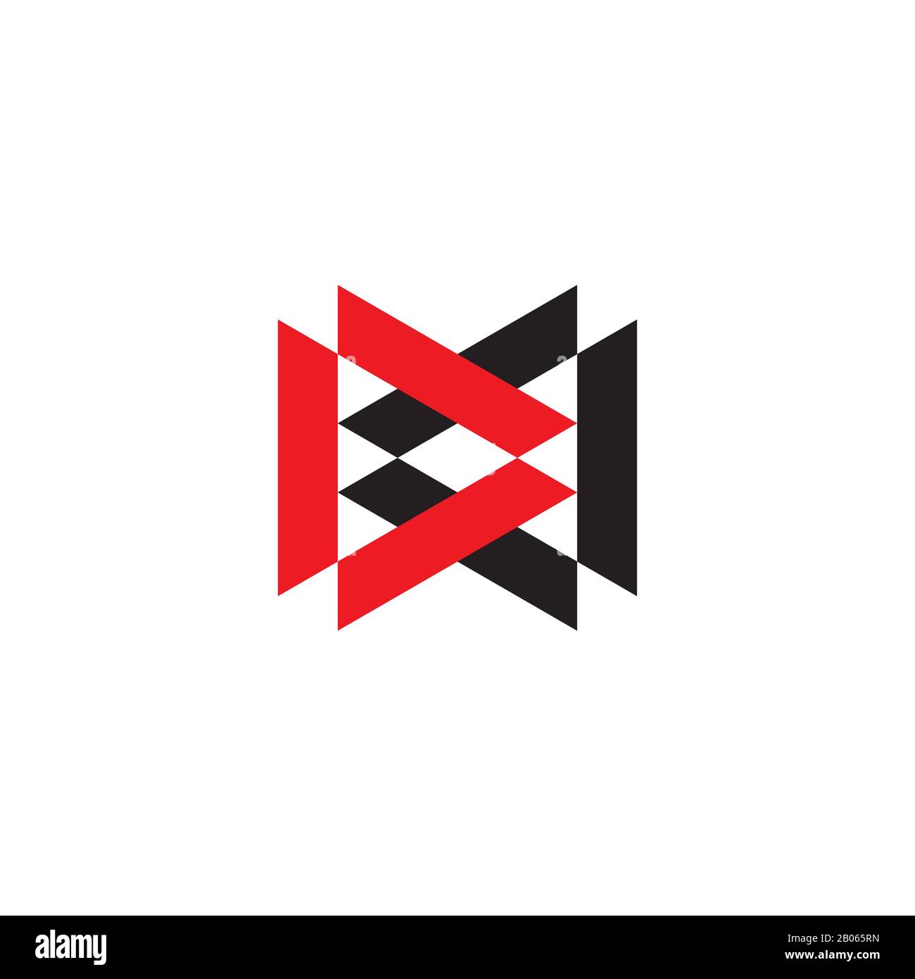 letter dd linked triangle geometric logo vector Stock Vector