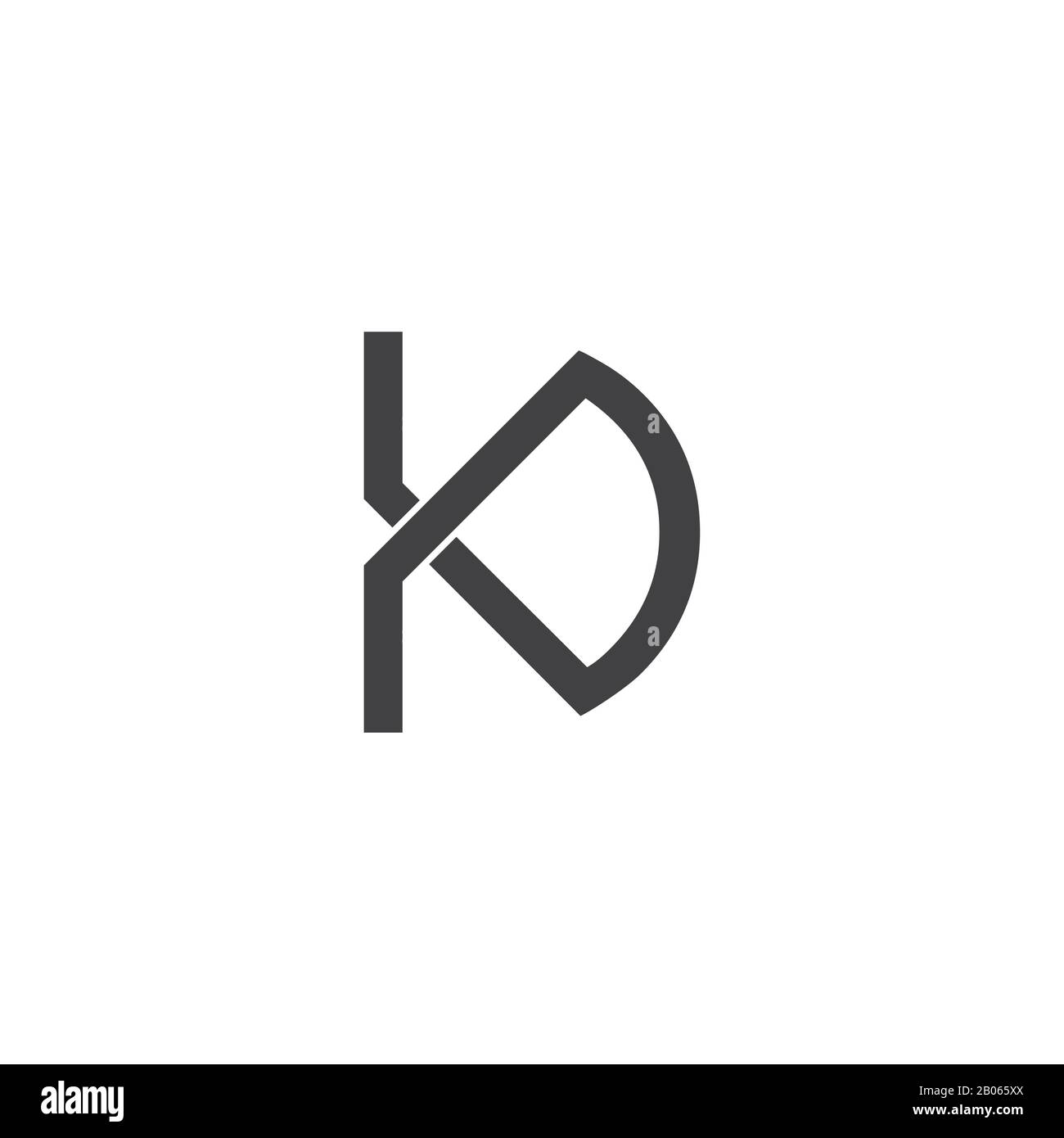 letter dk simple linked line logo vector Stock Vector Image & Art - Alamy