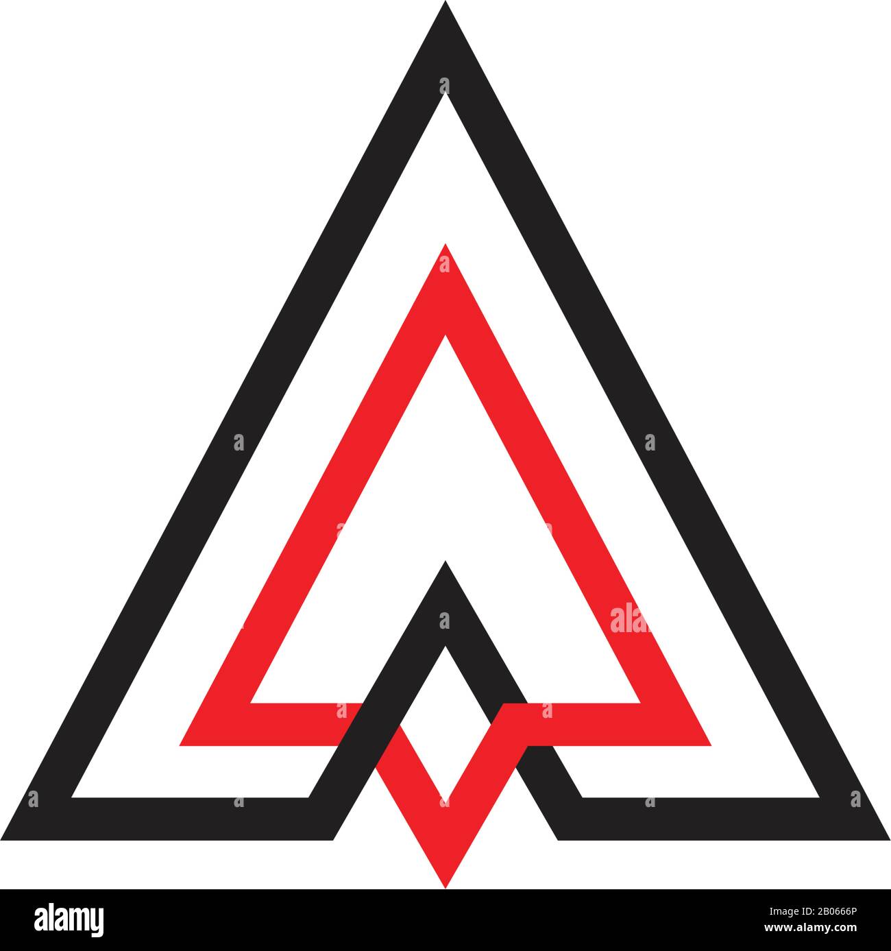triangle arrows linked lines design vector Stock Vector