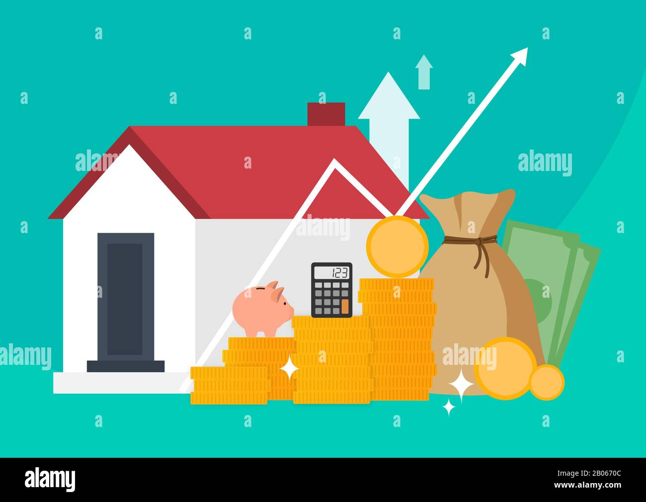 Financial Concept Increasing Arrow Illustration 011 Stock Vector Image Art Alamy