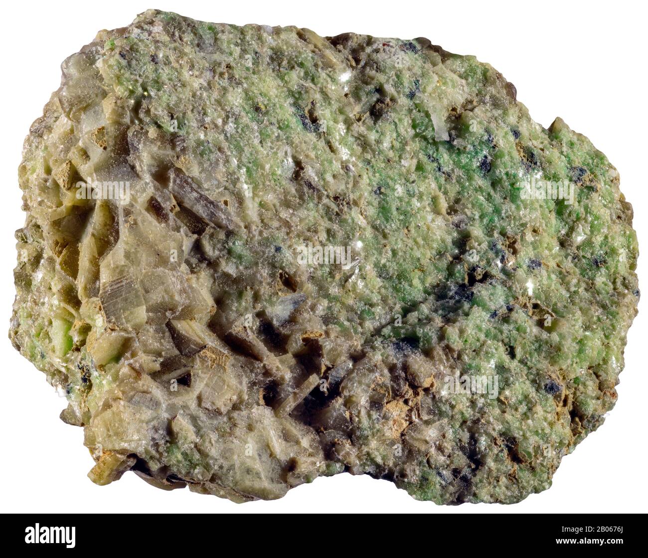 Falcondoite, Orford Nickel, Quebec Falcondoite, an uncommon  falcondoite, an uncommon nickel silicate. Stock Photo
