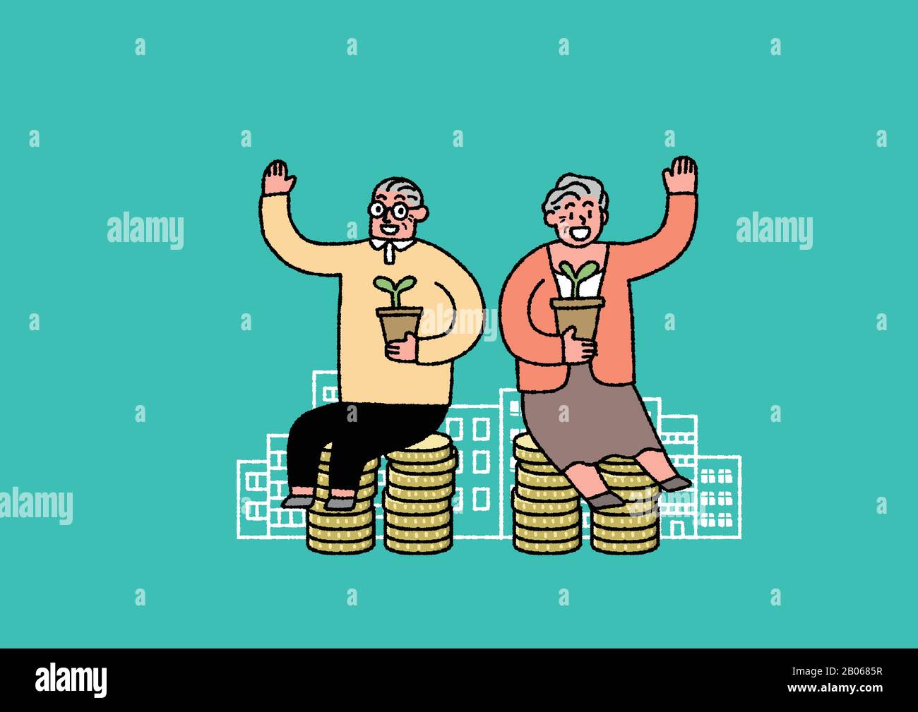 Woman pensions Stock Vector Images Alamy