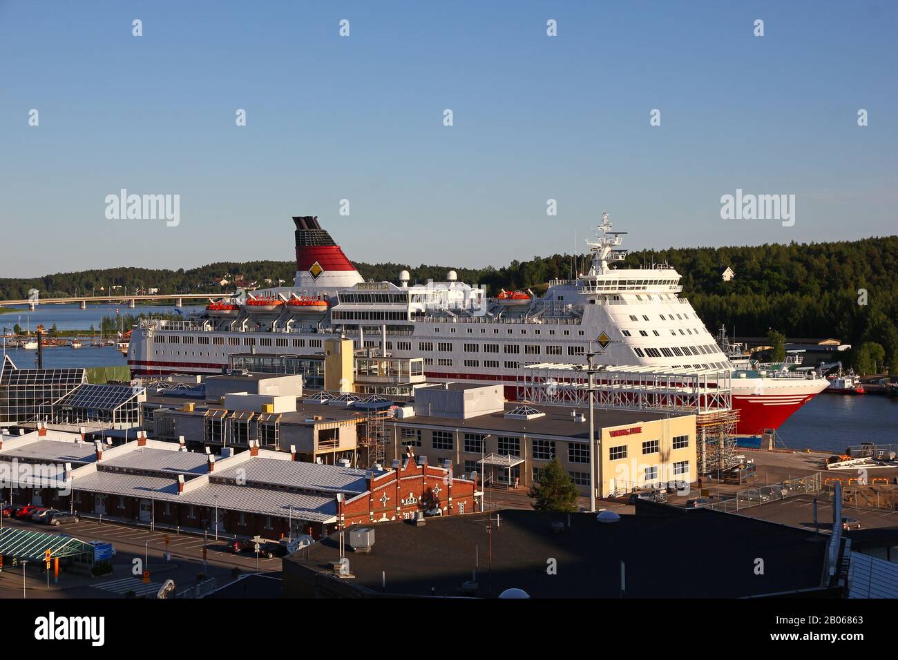 Turku / Finland - 22 Jun 2012: The Ferry from Turku to Stockholm on Baltic sea Stock Photo