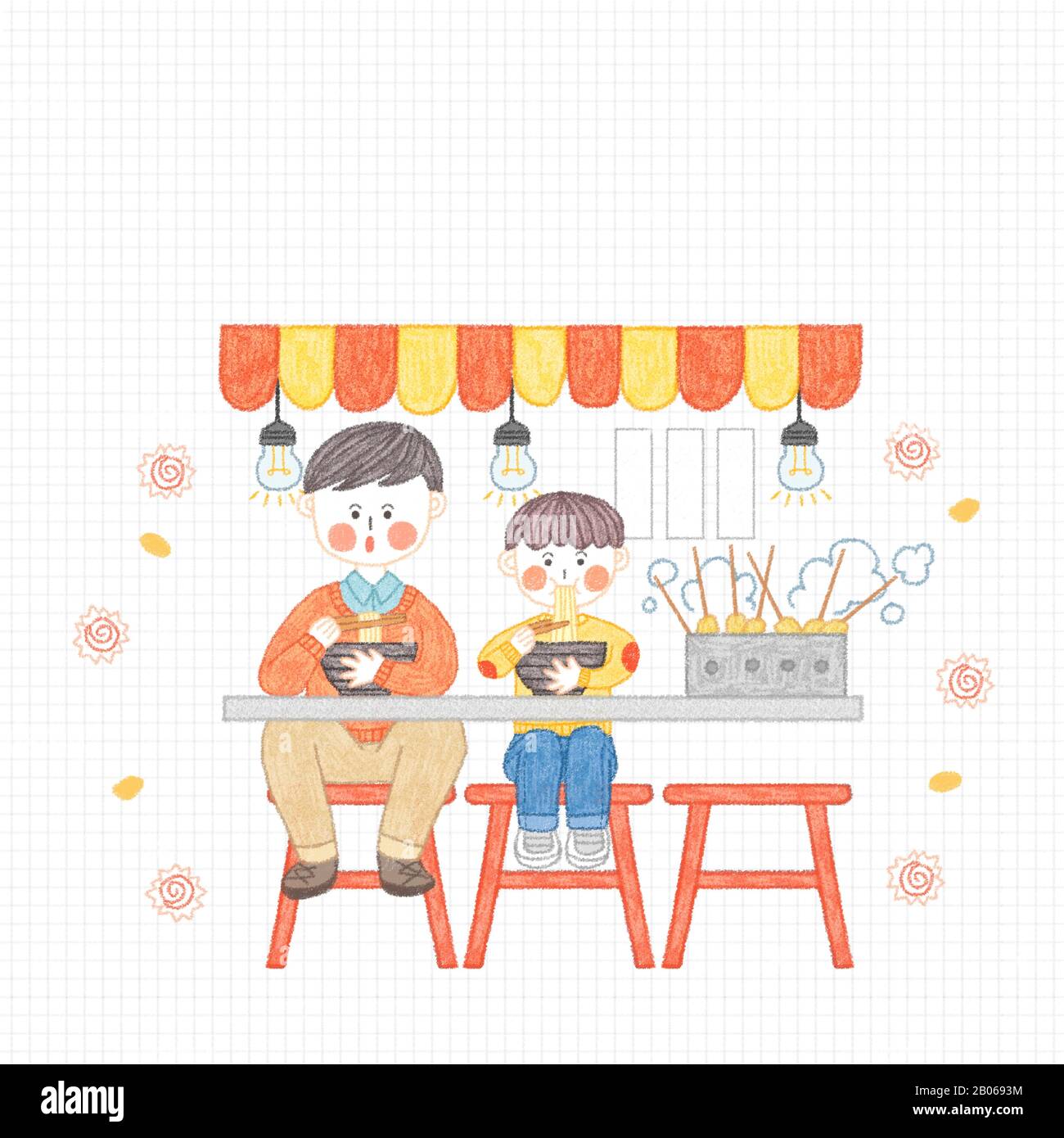 Happy time of family in winter illustration 011 Stock Vector