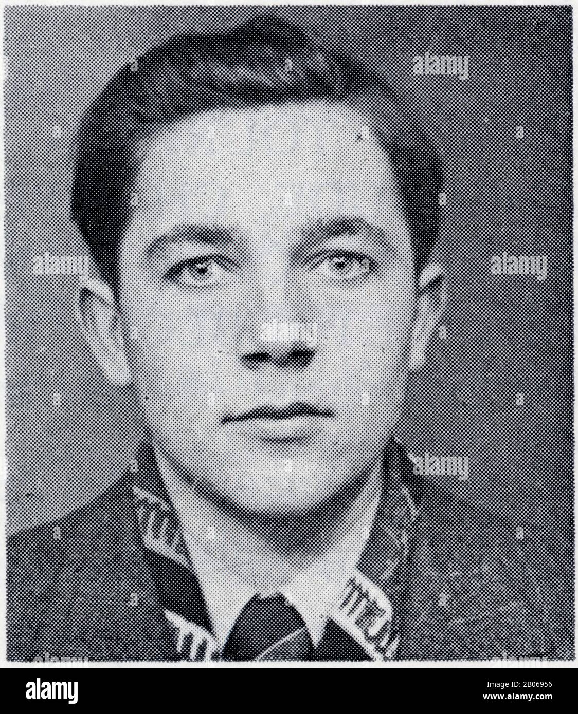 Paul Lhomme. Apprenti artisan à Pugey. Libéré des camps de déportation par les troupes américaines à la fin d'avril 1945. Stock Photo