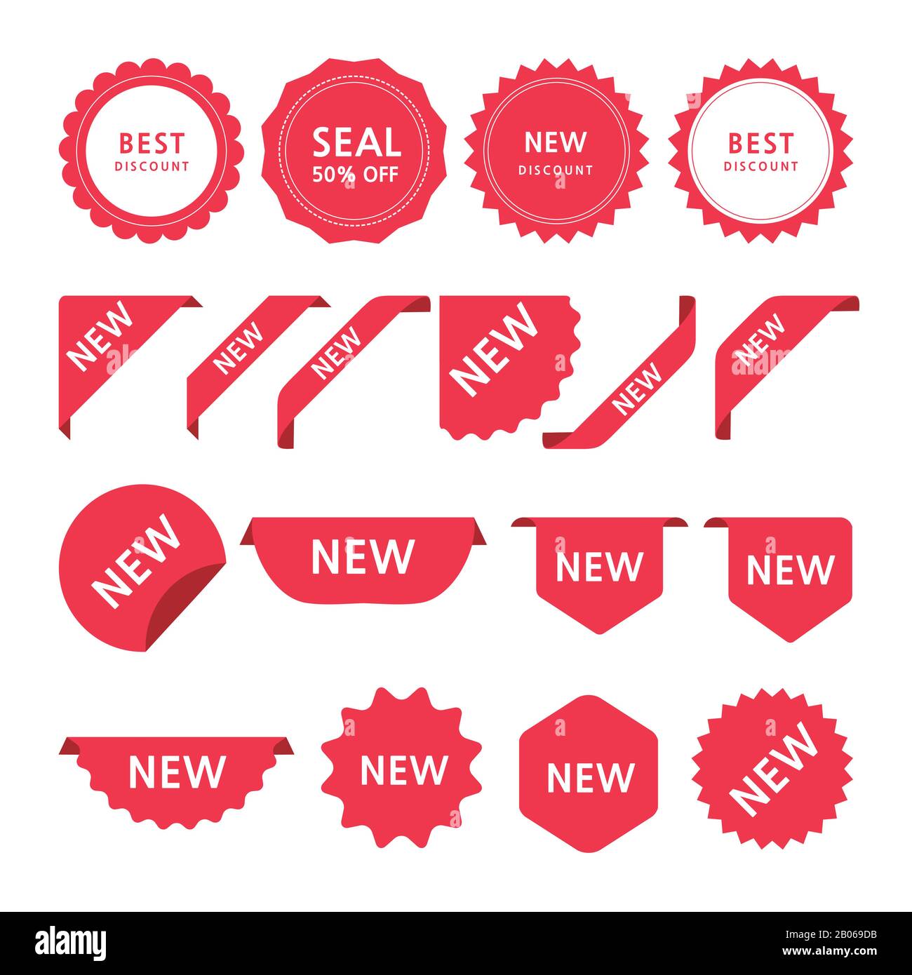 Set of vintage arrows and promotion badges illustration 003 Stock ...