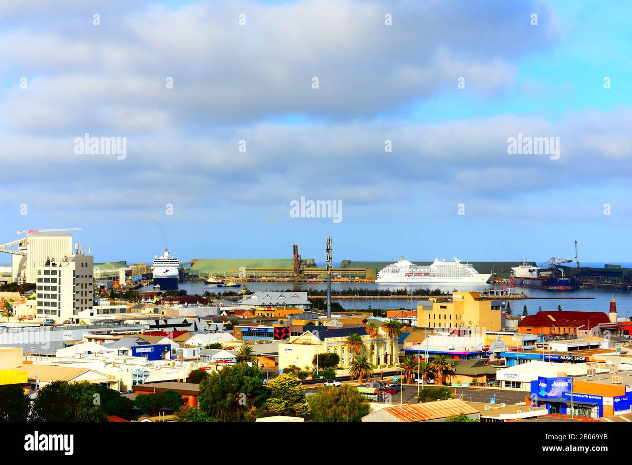 cruise ship docking in the harbor as Geraldton hosts two cruise ships