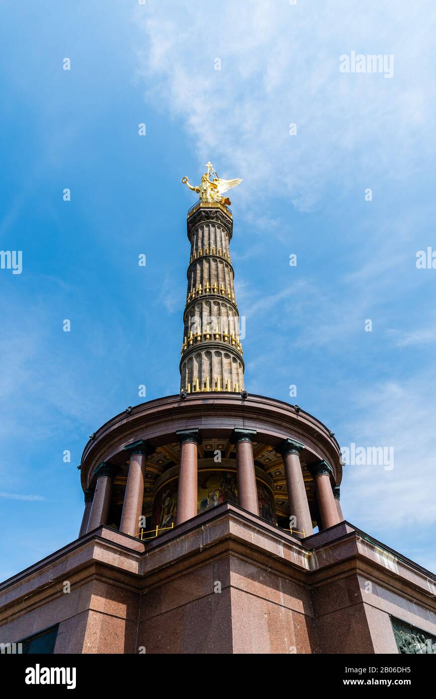 Berlin, Germany - July 28, 2019: Victory Column, Siegessaeule, in ...