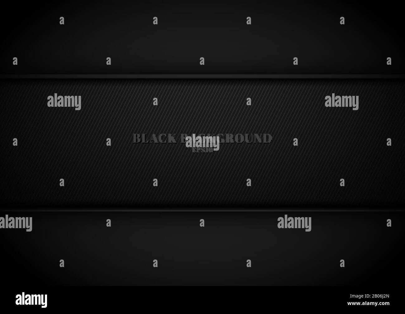Black metallic background and texture with space for your text. Vector illustration Stock Vector