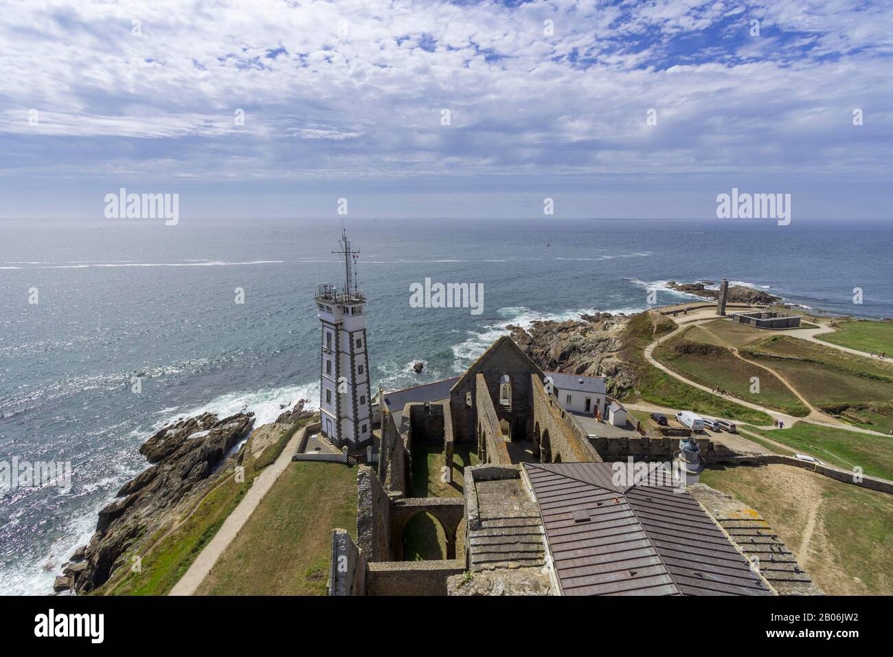 View from the lighthouse Saint Mathieu to the military lighthouse and ...