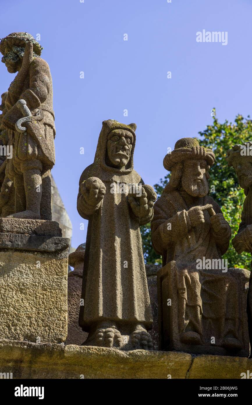 Calvary, Plougastel-Daoulas, Department of Finistere, France Stock Photo