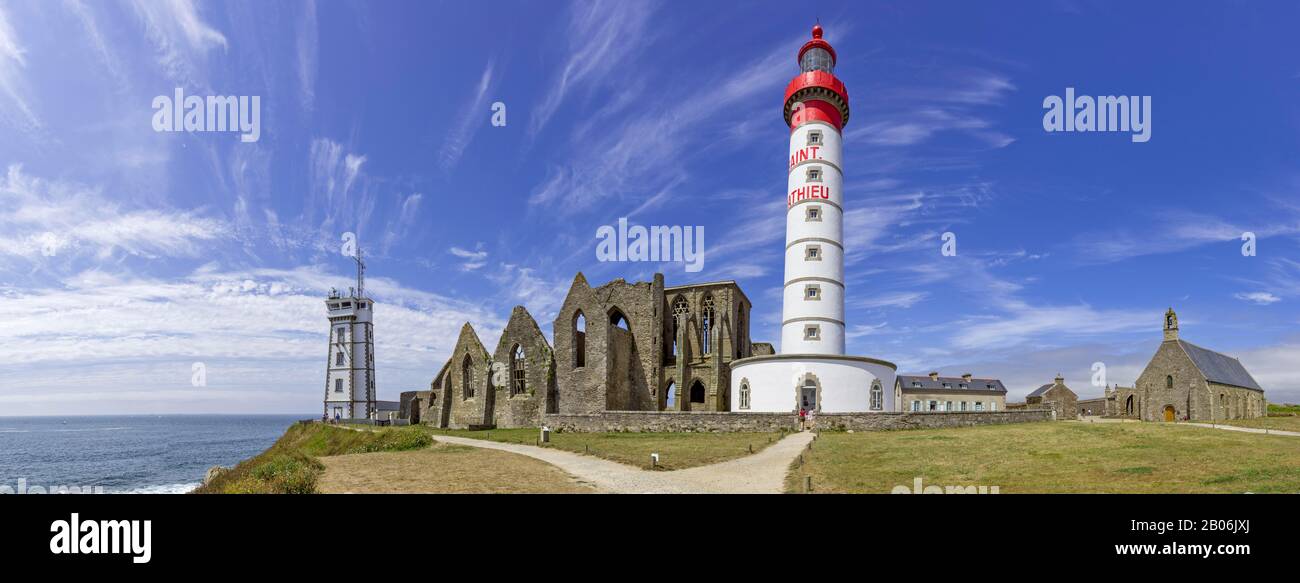 Lighthouse and Abbey of Saint Mathieu, Plougonvelin, Departement ...