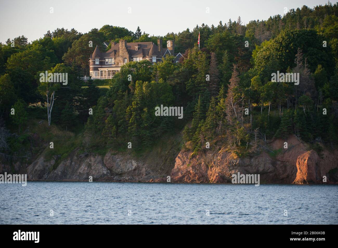 View of the Alexander Graham Bell estate and house from Bras d'Or Lake