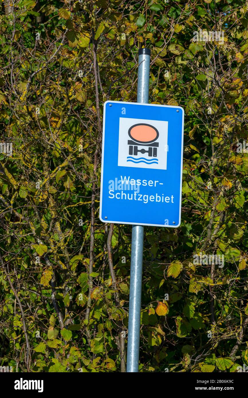 Shield water protection area, Lower Franconia, Bavaria, Germany Stock Photo