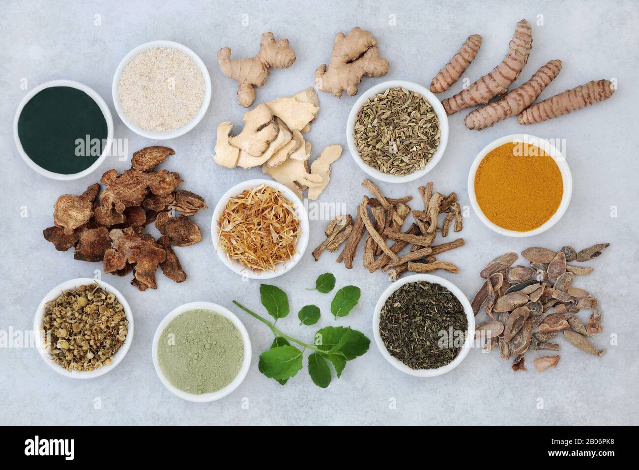 Herbs and spices used in chinese herbal medicine to treat irritable