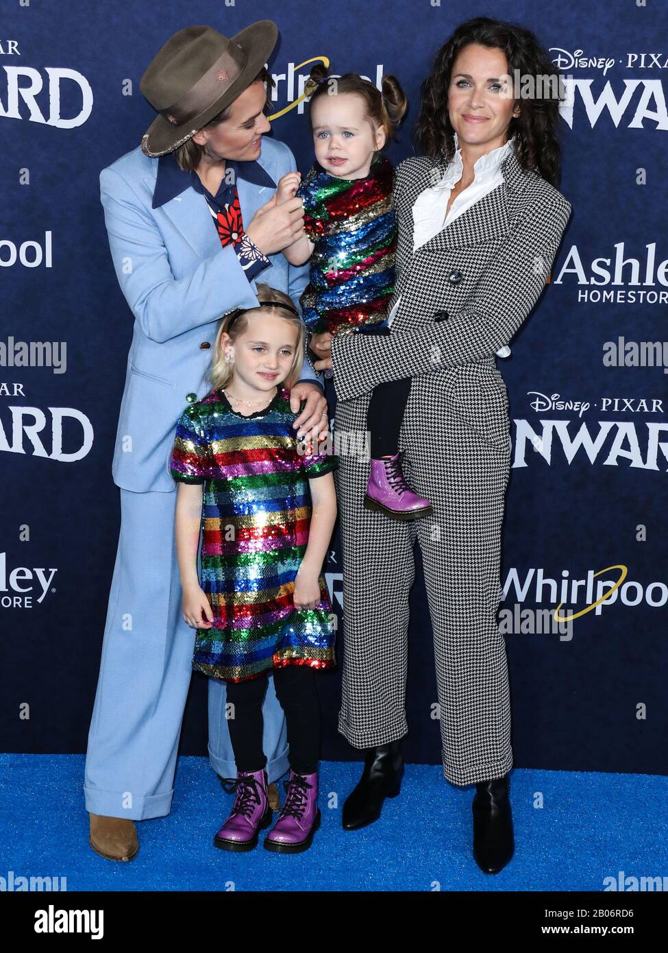 Hollywood, United States. 18th Feb, 2020.   Brandi Carlile, Evangeline Ruth Carlile, Elijah Carlile and Catherine Shepherd arrive at the World Premiere Of Disney And Pixar's 'Onward' held at the El Capitan Theatre on February 18, 2020 in Hollywood, Los Angeles, California, United States. (Photo by Xavier Collin/Image Press Agency) Credit: Image Press Agency/Alamy Live News Stock Photo