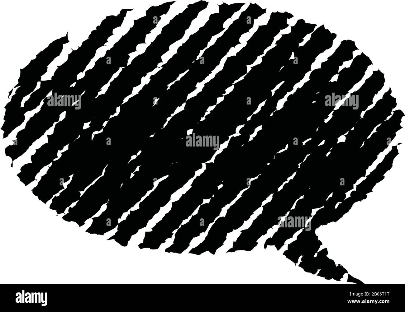chalk drowing shape / speech bubble Stock Vector