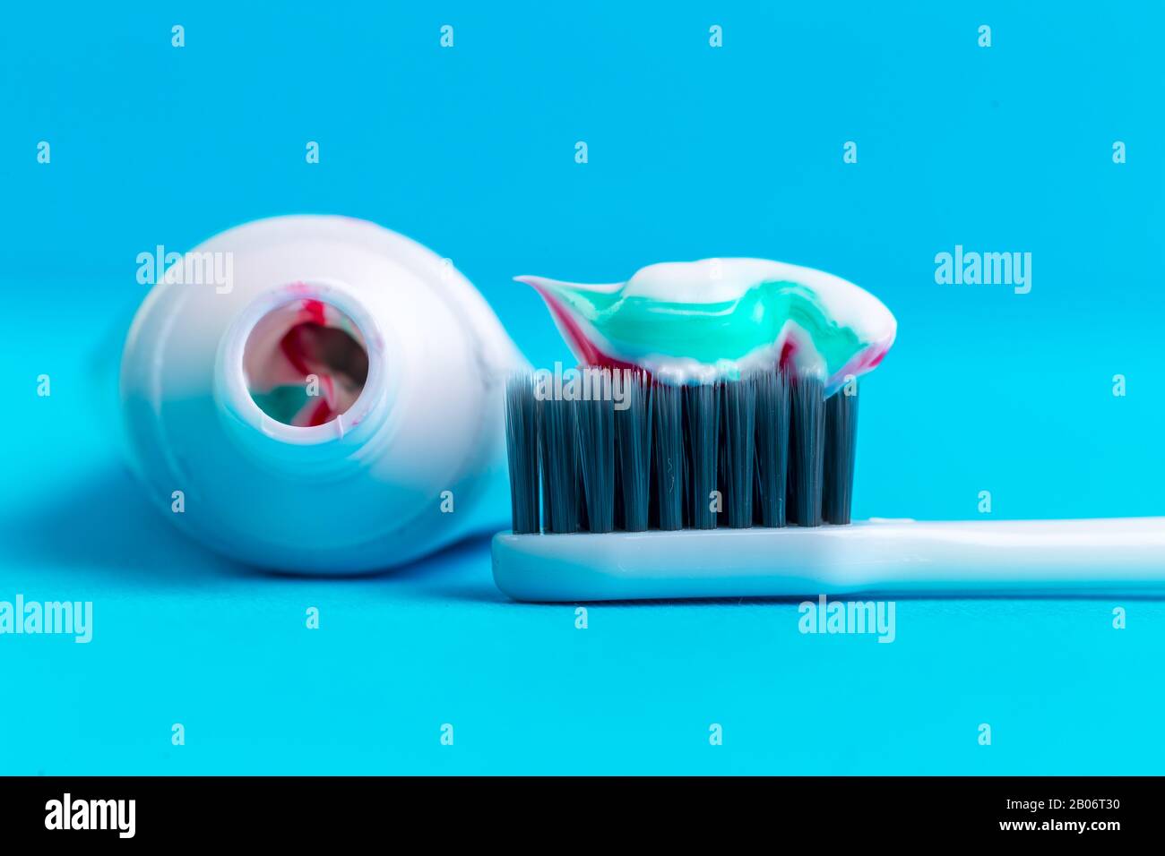 Toothbrush and toothpaste close up. Creative Photo Stock Photo - Alamy